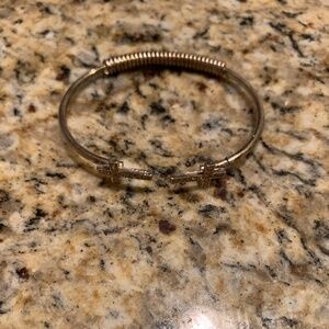Claire’s Gold Cross Stone Cuff Bracelet